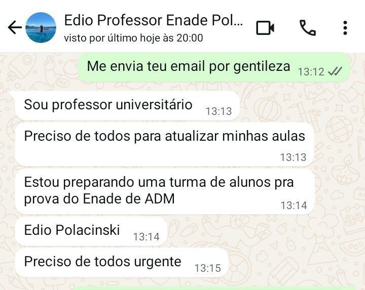 Depoimento de estudante 6