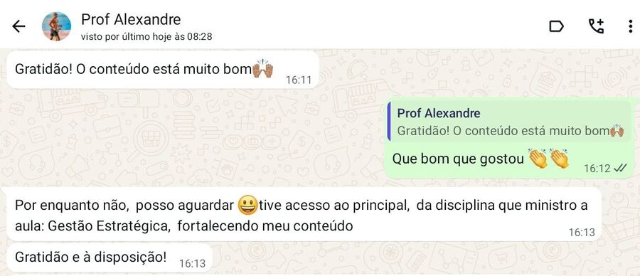 Depoimento de estudante 1